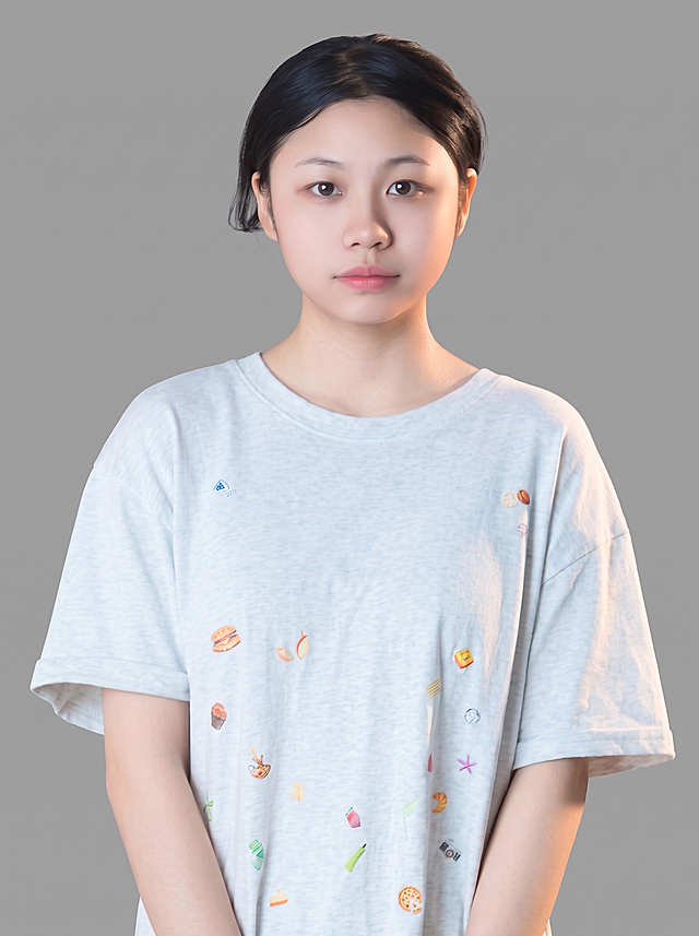 把女孩的站姿调正
