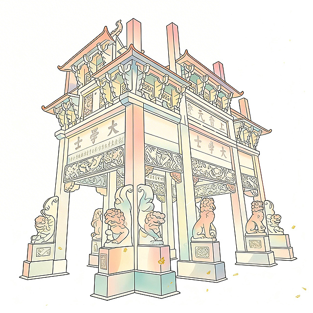 将图片转换为新中式古风插画风格