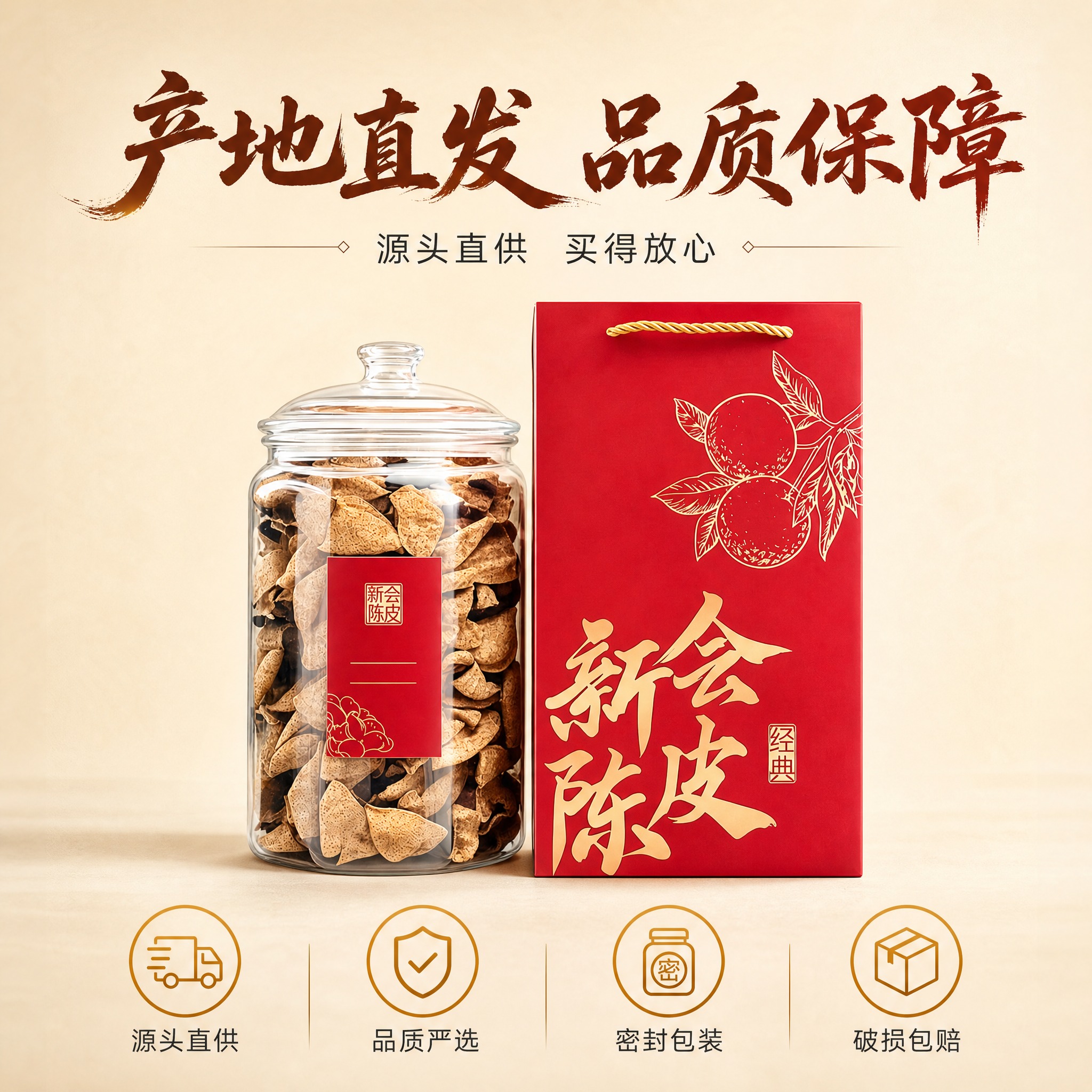 [主图-5] 服务保障转化 产地直发品质保障主题。 [统一基调… - 图片创意预览