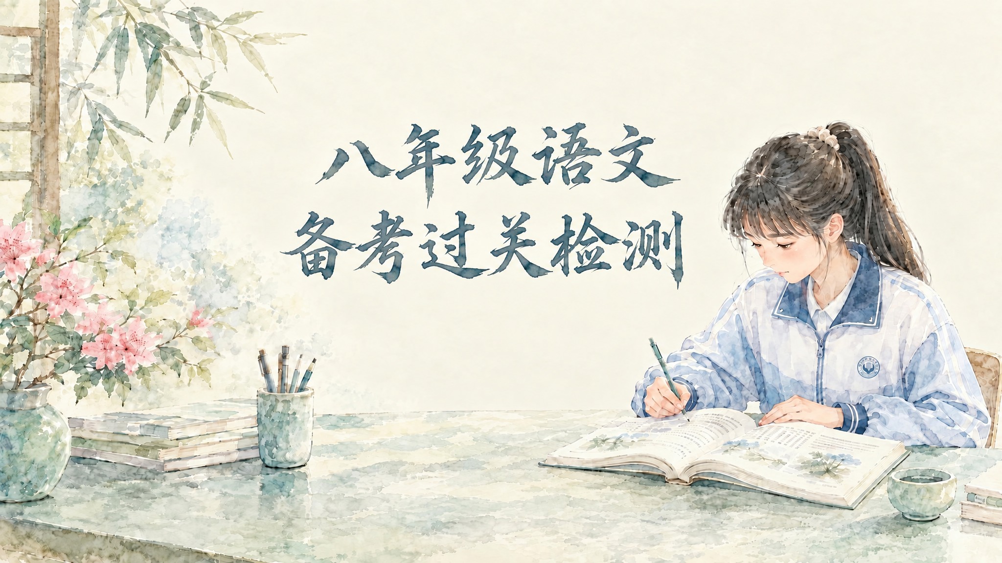 将图中文字“八年级语文考试情况分析”改为“八年级语文备考过关检… - 图片创意预览