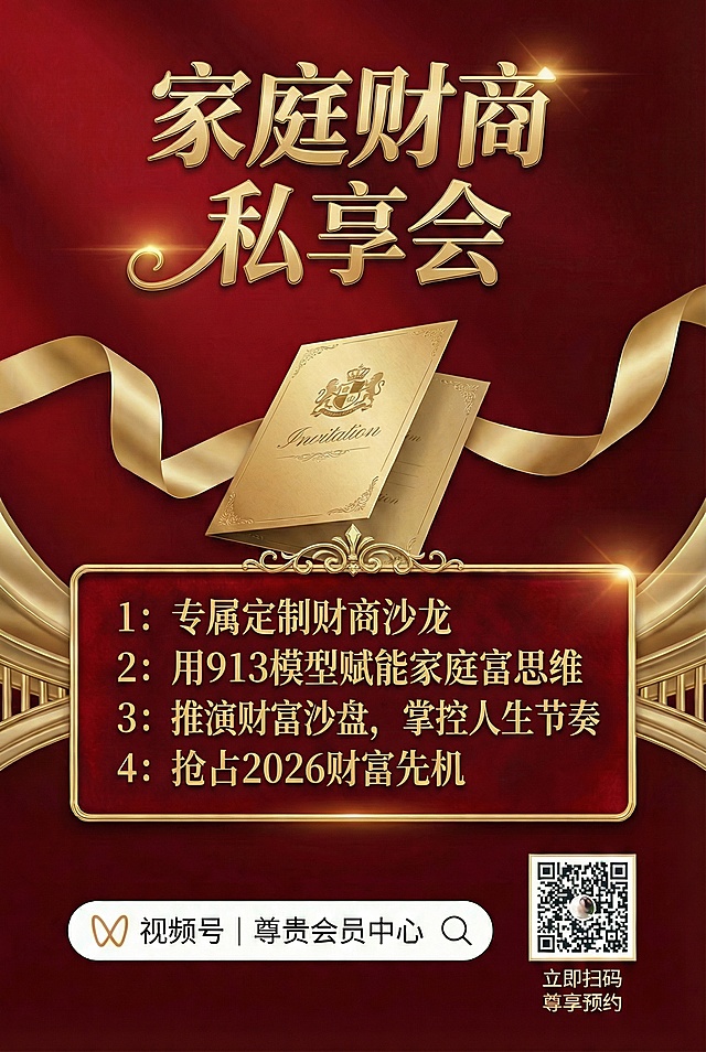 1：专属定制财商沙龙  2：用913模型赋能家庭富思维  3：推演财富沙盘，掌控人生节奏    4：抢占2026财富先机