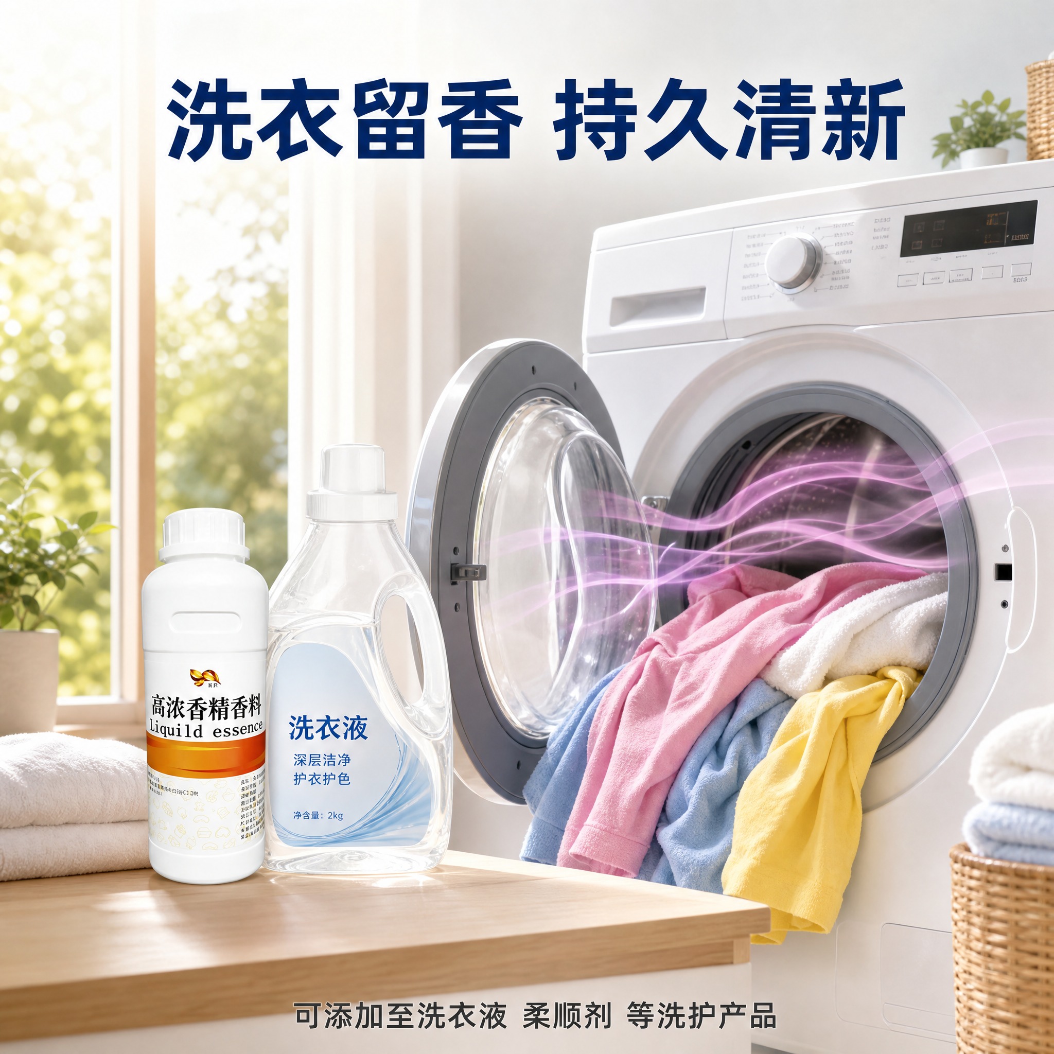 [主图-4] 洗衣场景应用展示，体现香精在洗衣液/日化洗涤中的… - 图片创意预览