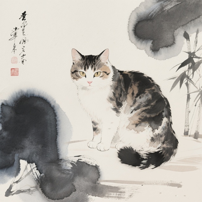 一只猫预览效果