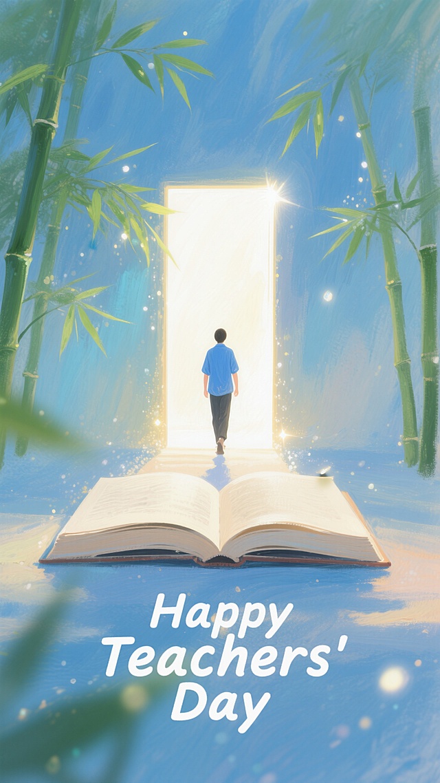 教师节主题插画 风格清新治愈，充满希望与感恩氛围