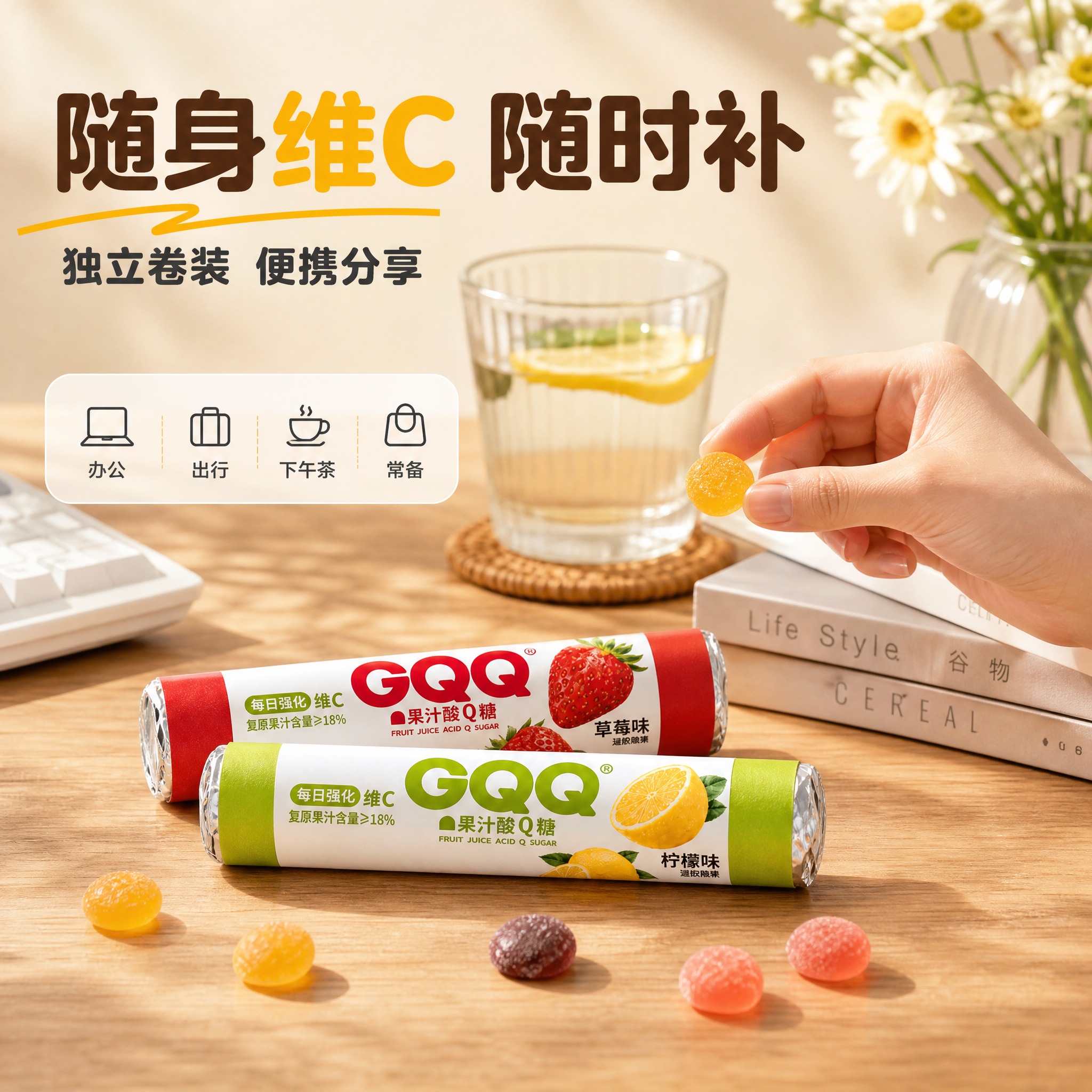 [主图-4] GQQ果汁酸Q糖 场景体验 生活方式主题。 [统… - 图片创意预览
