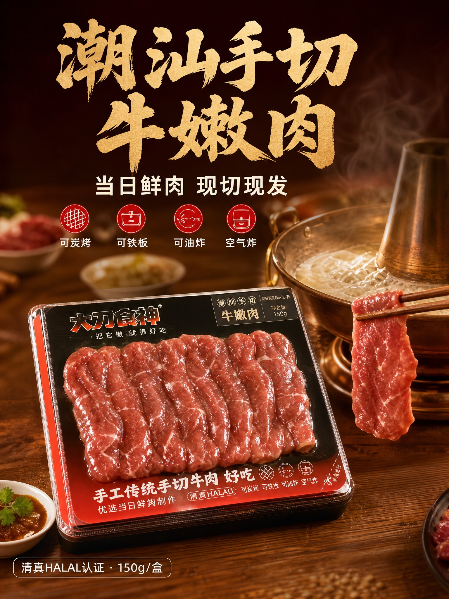[商品] 使用【图1】大刀食神牛嫩肉；保留黑色托盘包装、品牌L… - 图片创意预览