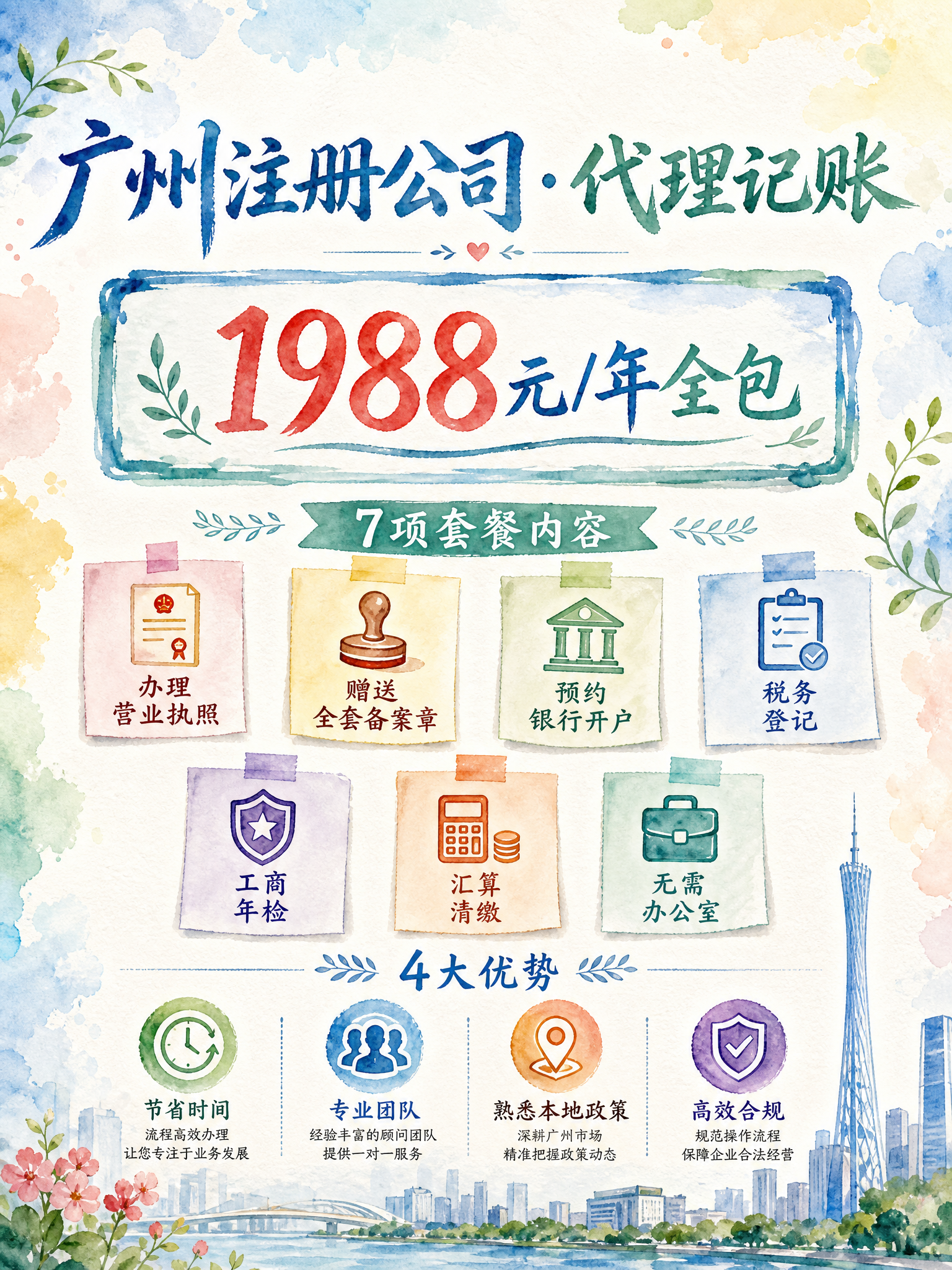 小红书封面海报，手绘水彩风格，柔和水彩晕染背景，清新文艺。画面… - 图片创意预览