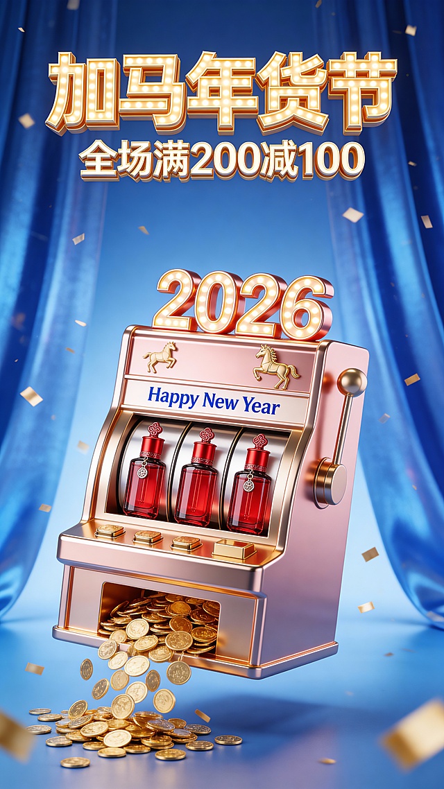 马年春节年货节创意玩法美容美妆电商商品图