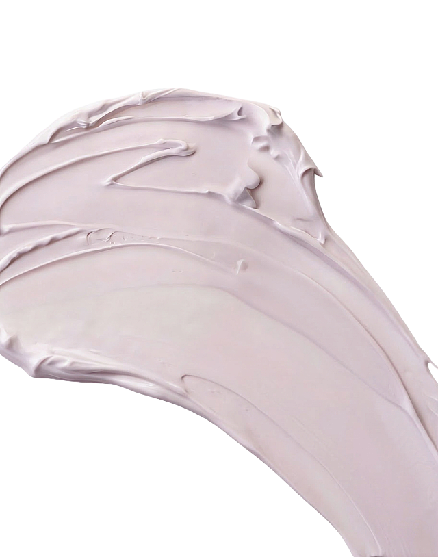 参考图1的白色膏体顺滑延伸到右下角的效果，将图2的淡紫色膏体向画面右下角顺滑延伸，保持膏体原有的淡紫色调和柔润质地、自然纹理，衔接自然，其余部分保持不变