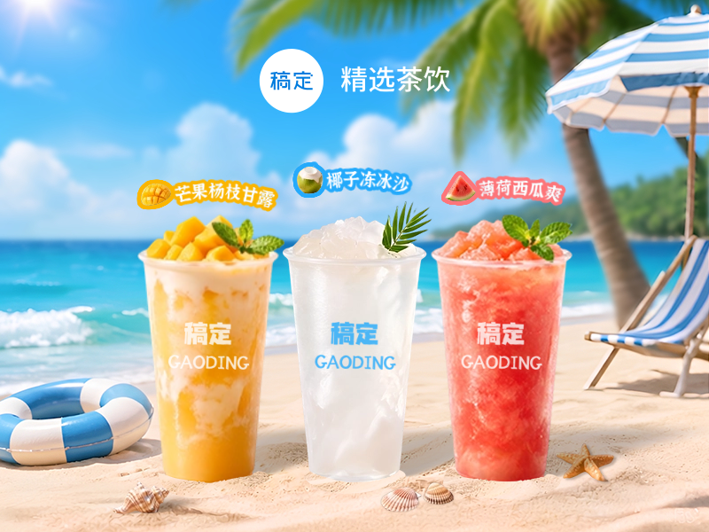 夏季饮料餐饮美食美团大众点评美团店铺头像预览效果