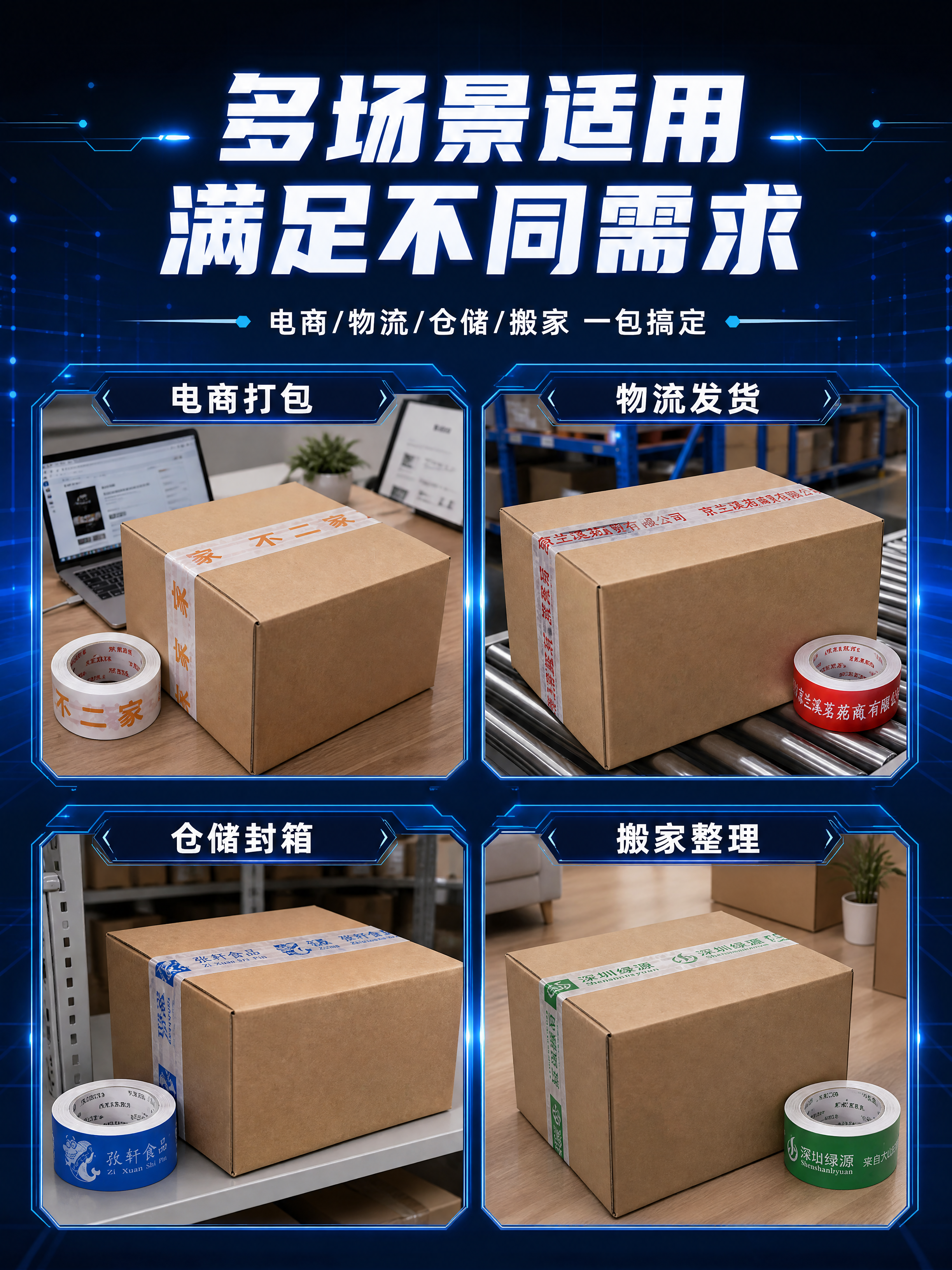 [商品] 使用【图1】的定制印字胶带；保留胶带卷形态和印刷文字… - 图片创意预览