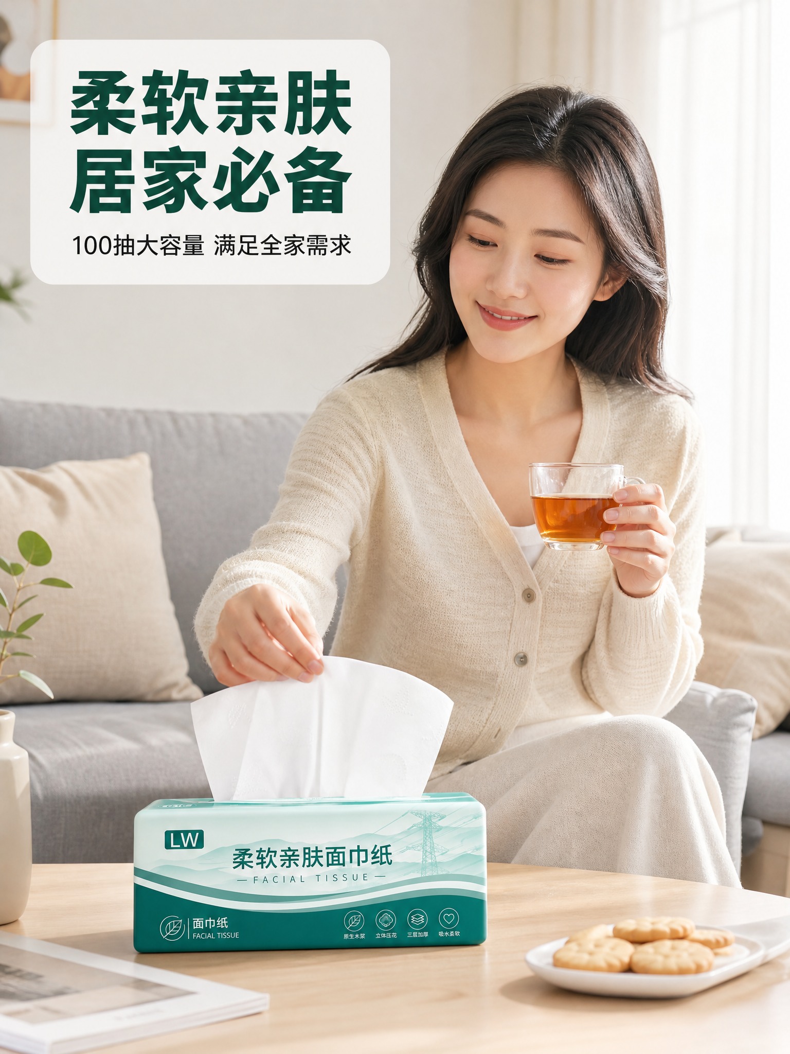 [商品] 使用【图1】DT100国网商城柔软亲肤面巾纸；保留包… - 图片创意预览