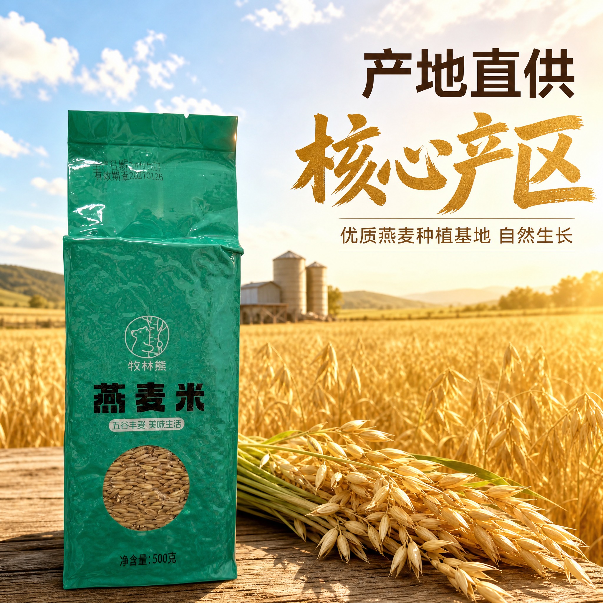 [主图-2] 产地溯源 燕麦米核心产区与品质保障 [统一基调]… - 图片创意预览