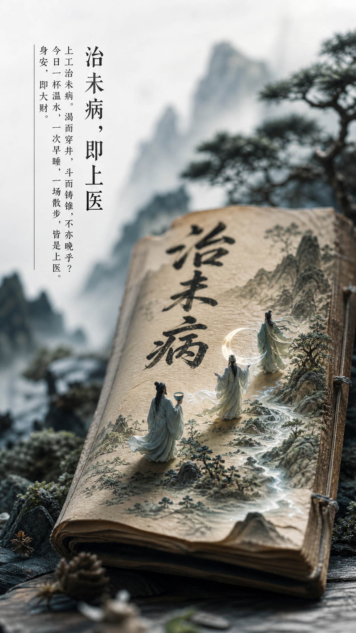 超写实商业级微距摄影，国风神话场景，极简设计风格，爆款朋友圈海… - 图片创意预览
