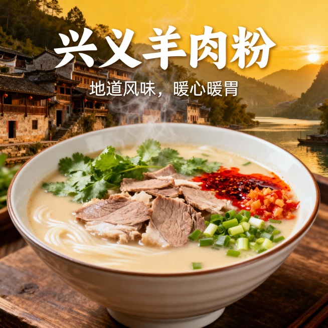 兴义羊肉粉海报预览效果