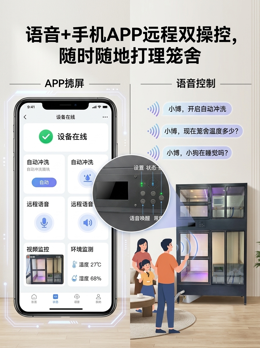 电商详情页功能模块图，3:4 竖版，语音与手机 APP 远程双… - 图片创意预览