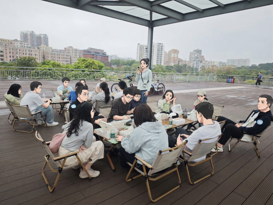 将照片中所有真实人脸转换为二次元动漫卡通人脸，保持原场景、人物姿势和服饰完全不变预览效果