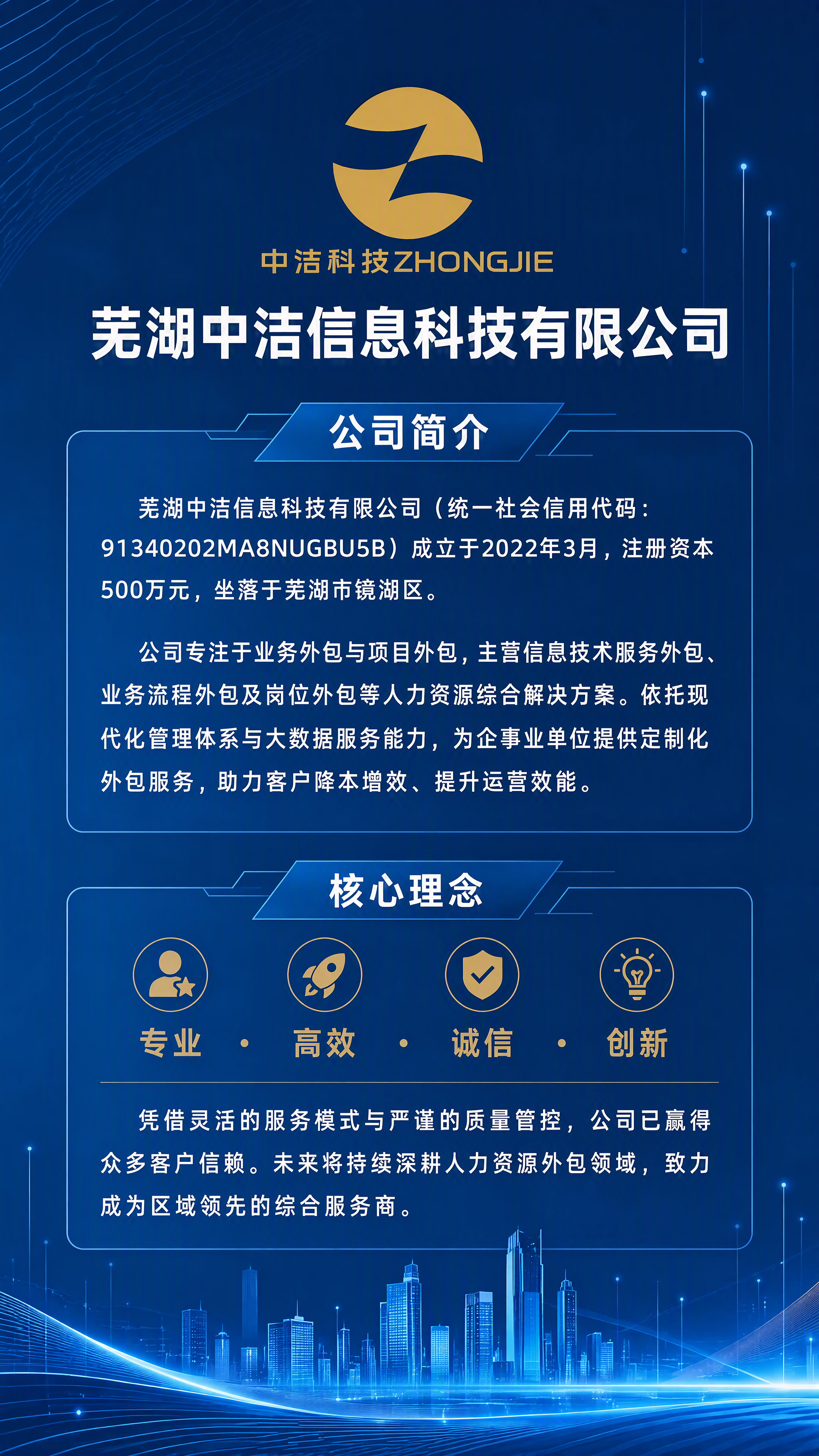 竖屏公司简介海报设计，9:16比例，用于公司内部大屏幕展示。商… - 图片创意预览