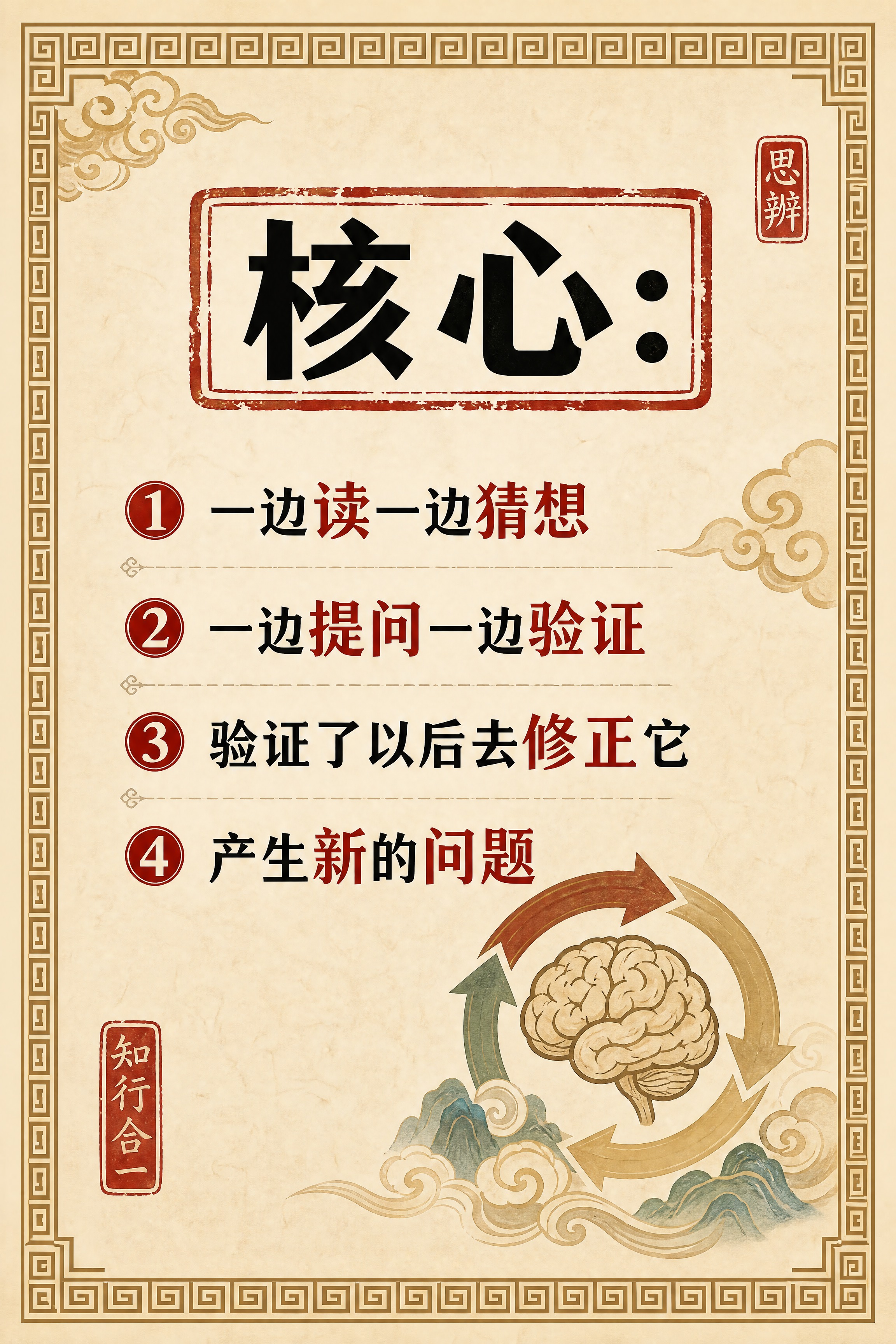 小红书笔记内页，核心卡片，国风山海经风格，米黄色宣纸纹理背景、… - 图片创意预览