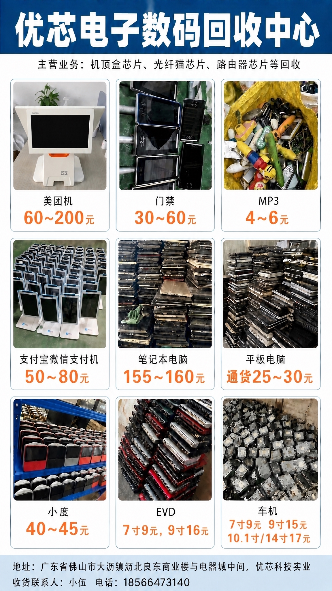 基于这张竖版数码回收九宫格海报，仅修改以下3处价格文字，其他所… - 图片创意预览