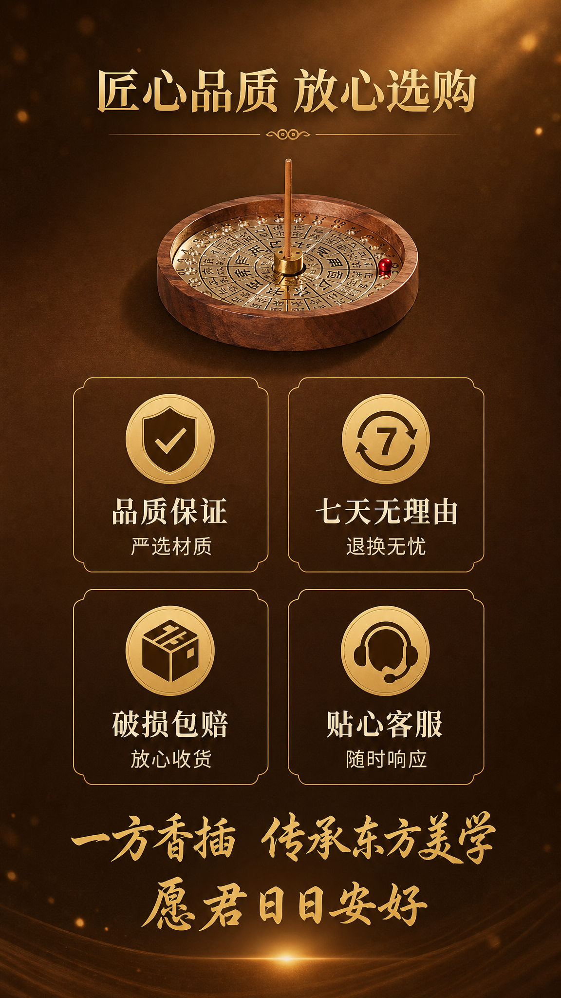 [第15张] 收尾礼遇页-品质保障与售后服务。本张使用【图6】… - 图片创意预览