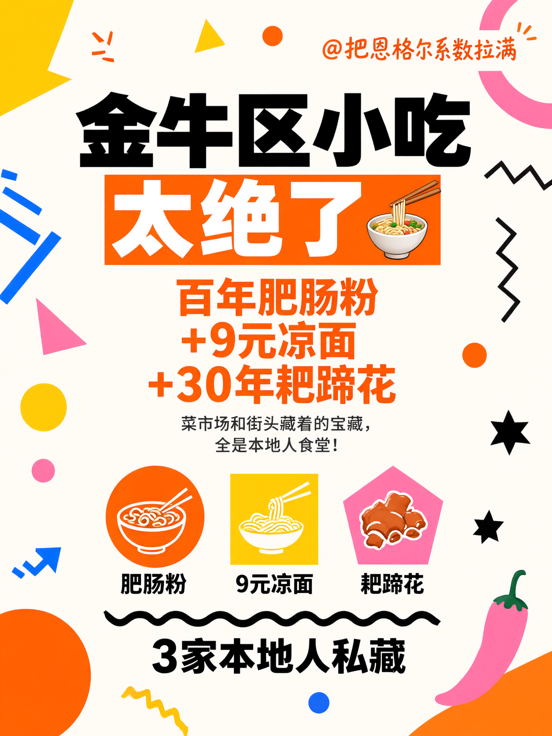 小红书笔记大字封面，孟菲斯Memphis风格，橙色系为主，版式… - 图片创意预览