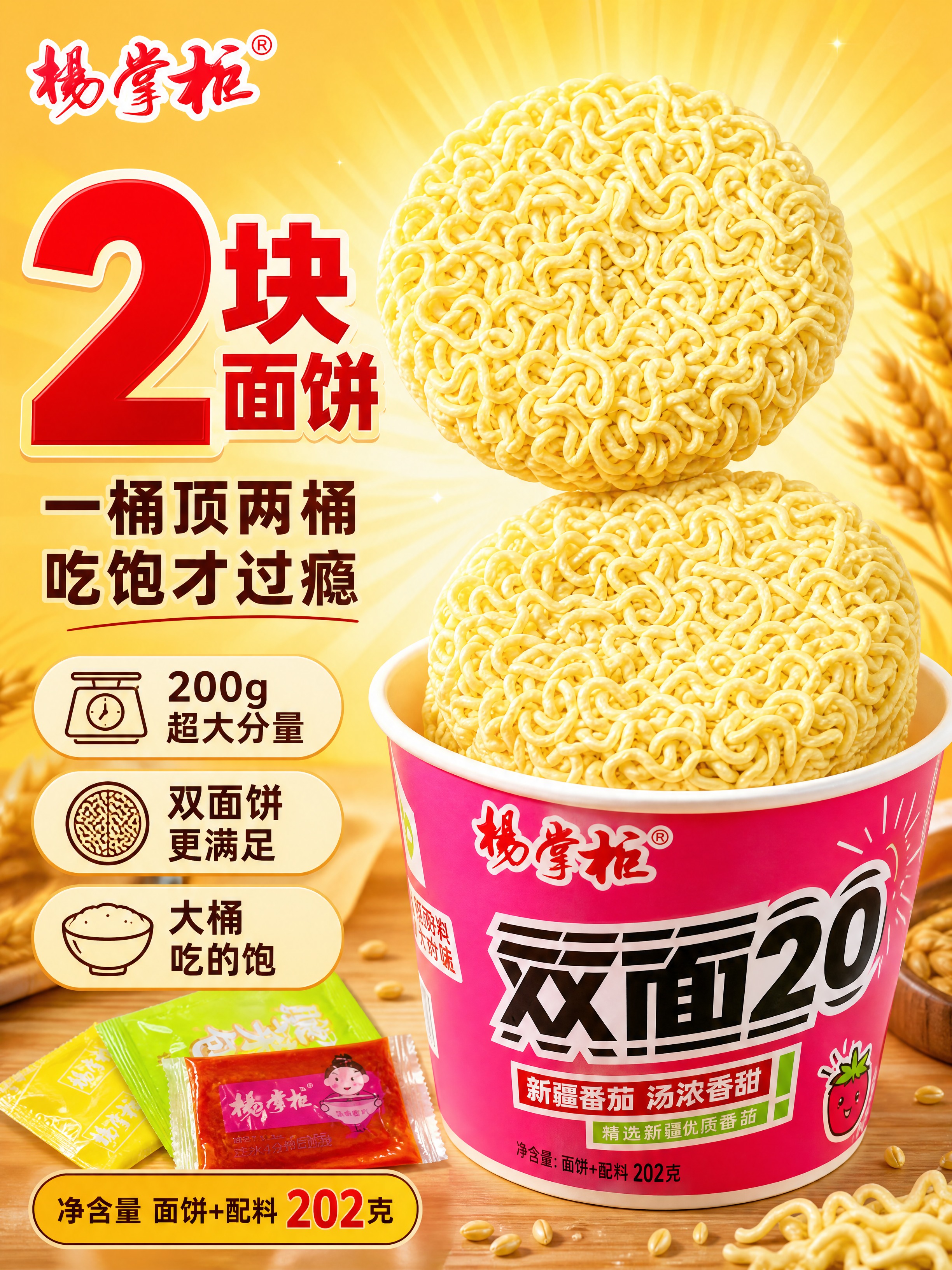 [商品] 使用【图2】番茄味拆箱图与【图5】生面饼图；保留双面… - 图片创意预览