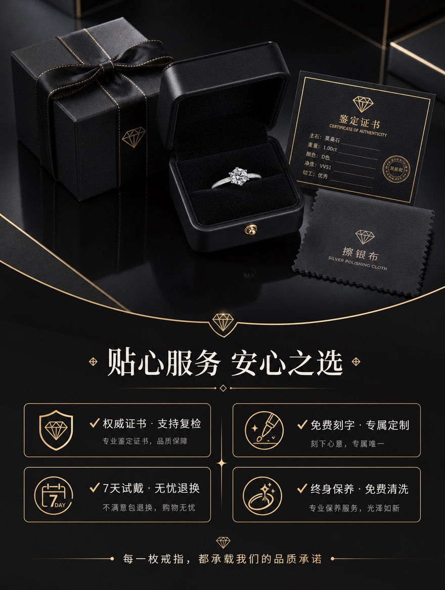 [商品] 使用【图3】1克拉六爪女戒；保留六爪镶嵌、主石切工、… - 图片创意预览