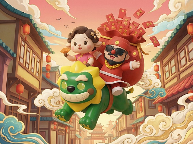 让右边的人物的动态更生动一点