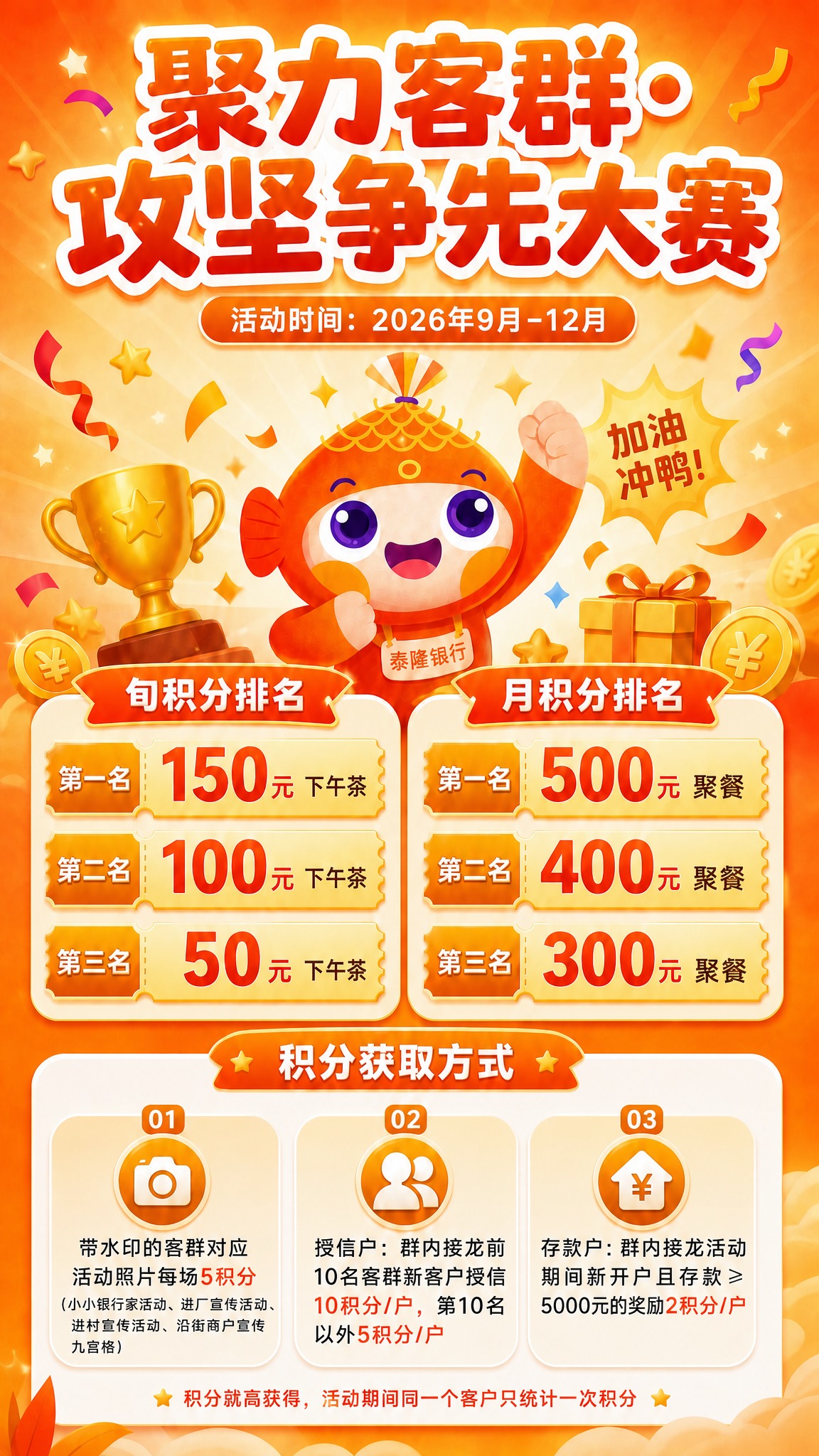 修改这张海报中积分获取方式第三条的文字：将原有的"存款户：活动… - 图片创意预览