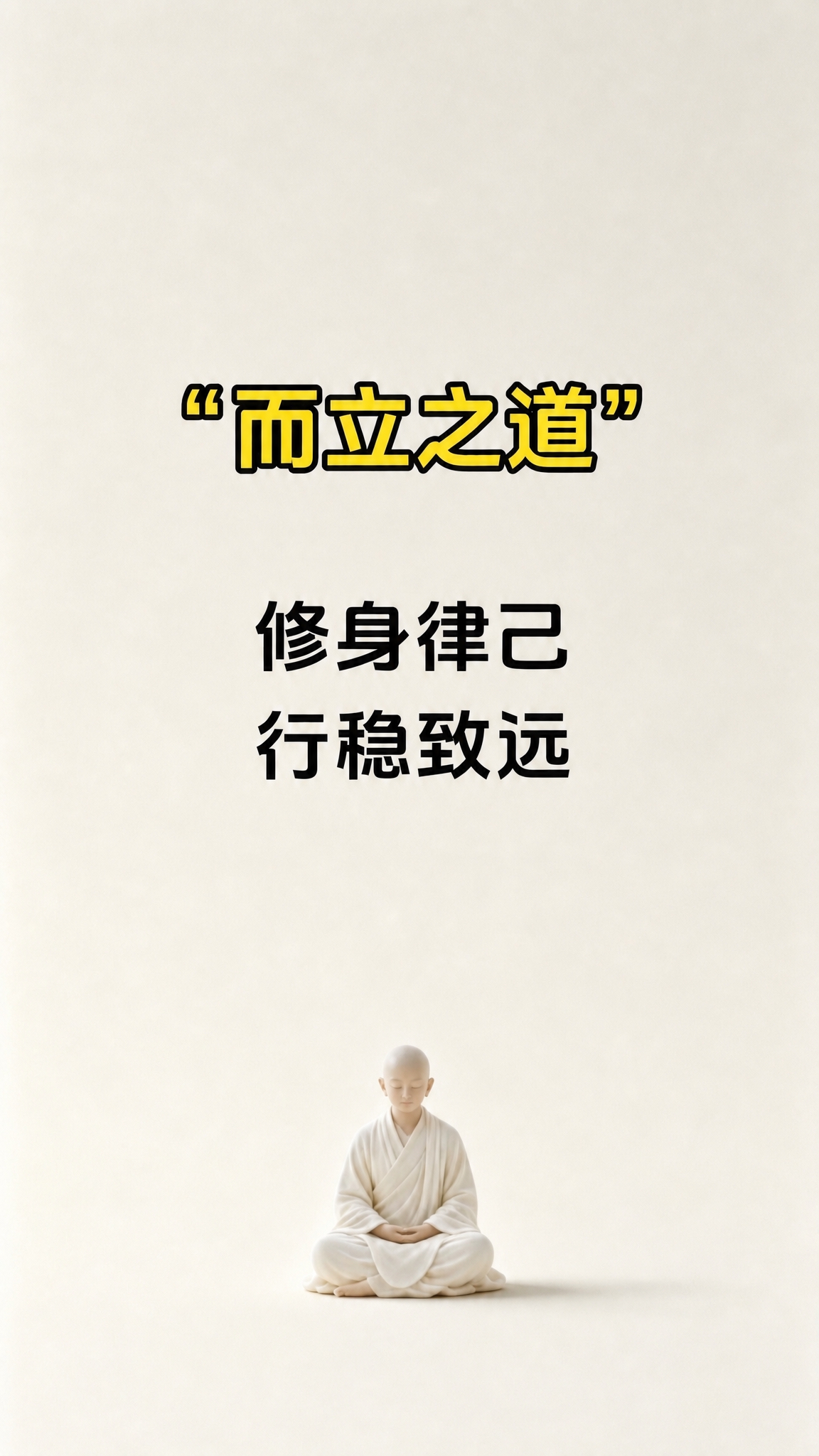 将图中的小和尚雕像替换为图2中打坐的白色小和尚形象，保持图1的… - 图片创意预览