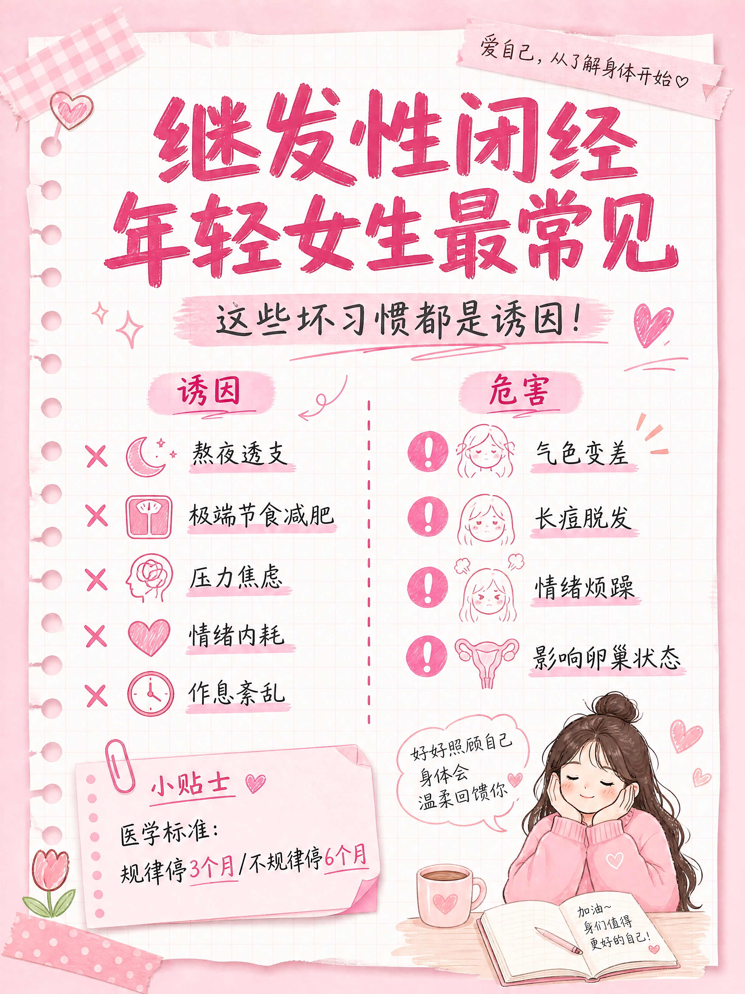 小红书笔记详情图，粉色系手账拼贴科普风，版式精美，小红书笔记内… - 图片创意预览
