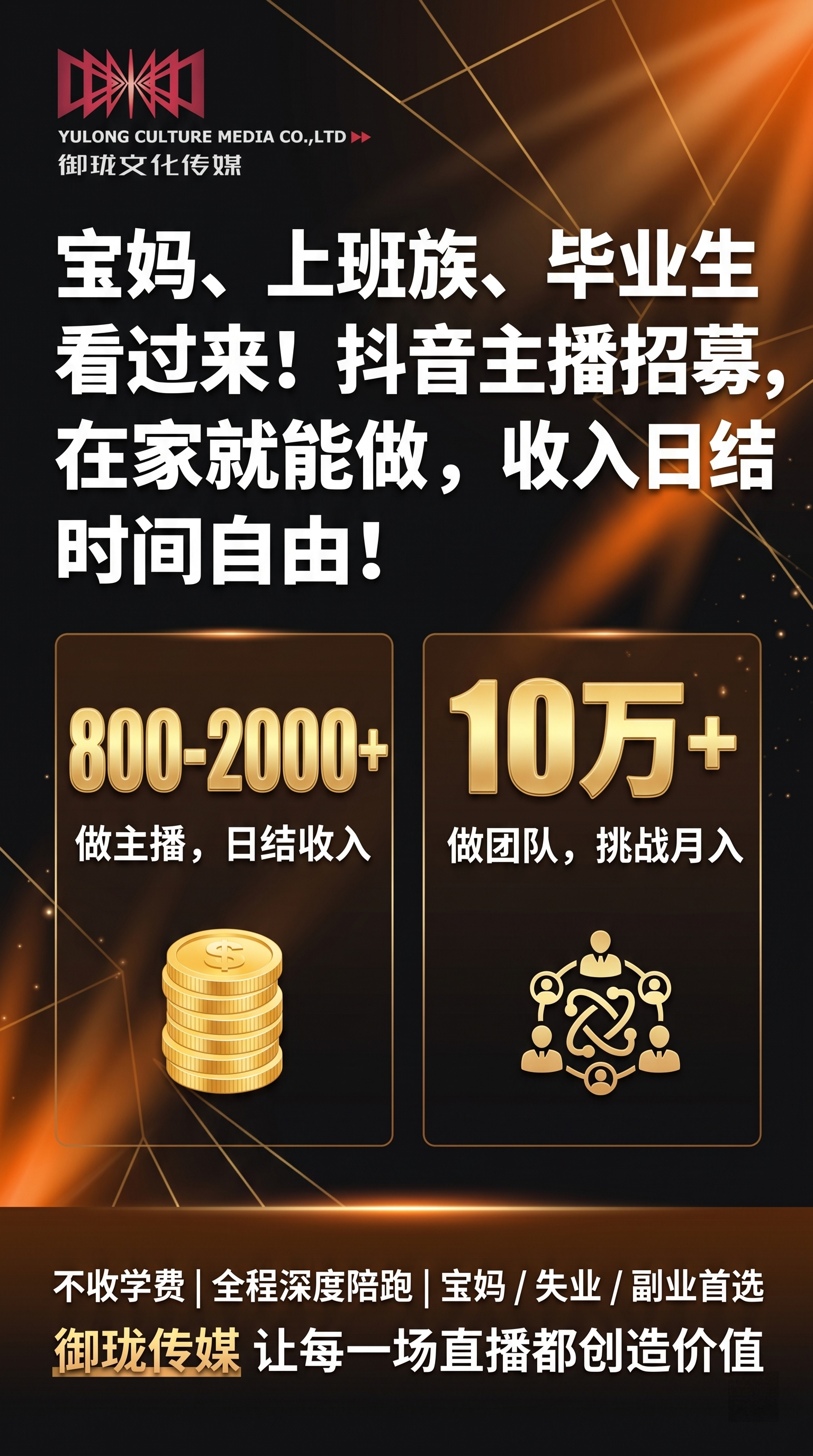 7. 机会吸引型海报，左上角放置提供的御珑文化传媒logo和完… - 图片创意预览