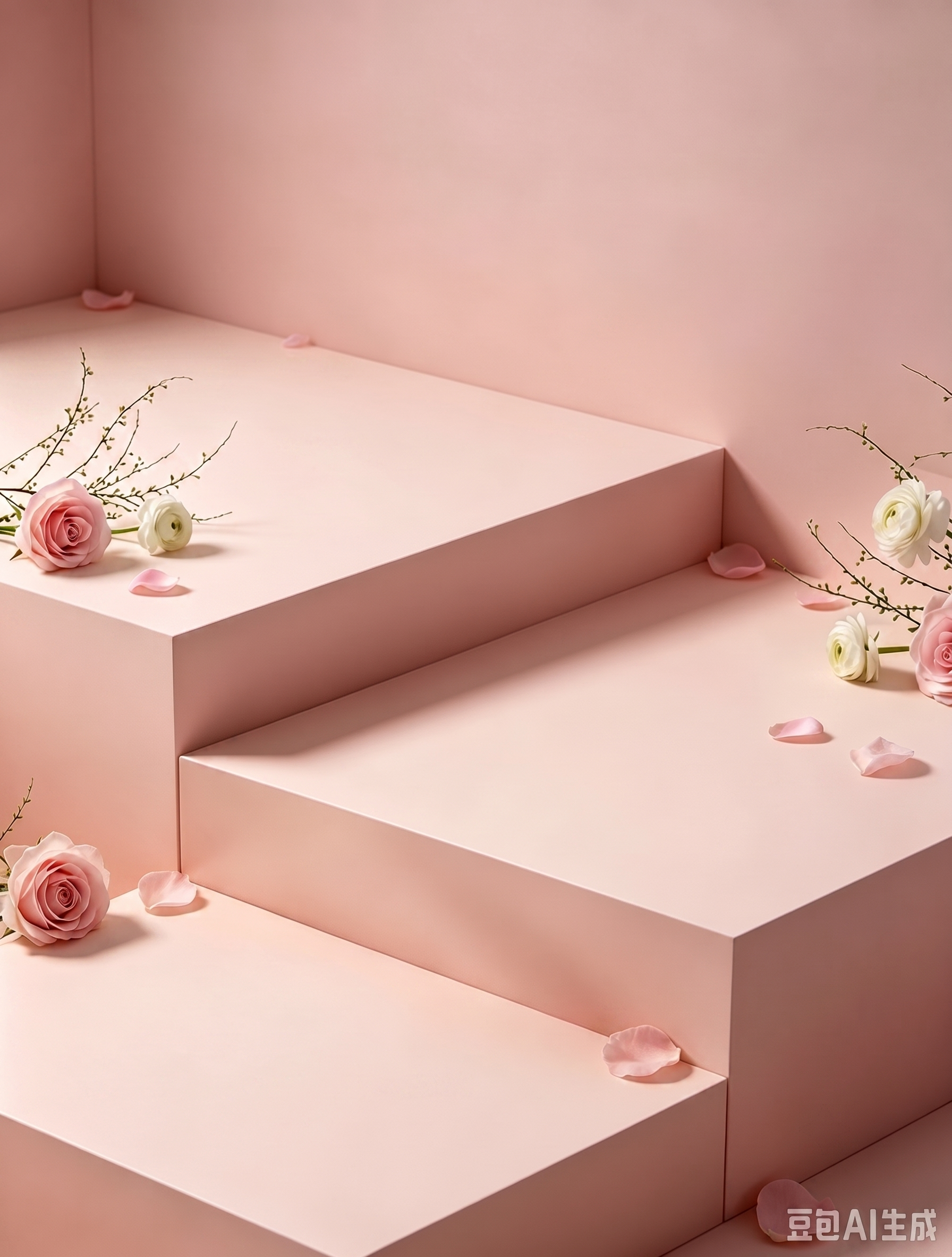 鲜花和花瓣质感增强，略微降低曝光，其他不变 - 图片创意预览