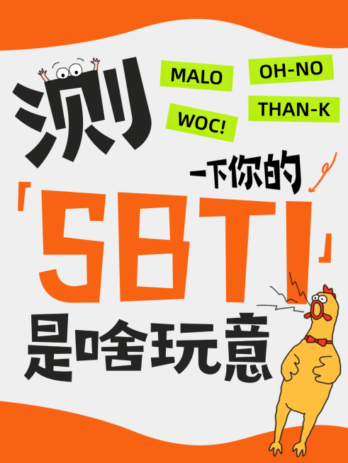 SBTI人格测试小红书大字封面预览效果