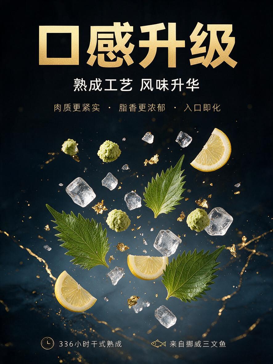 去除画面中所有的三文鱼产品、三文鱼片和黑色包装盒，只保留背景、… - 图片创意预览
