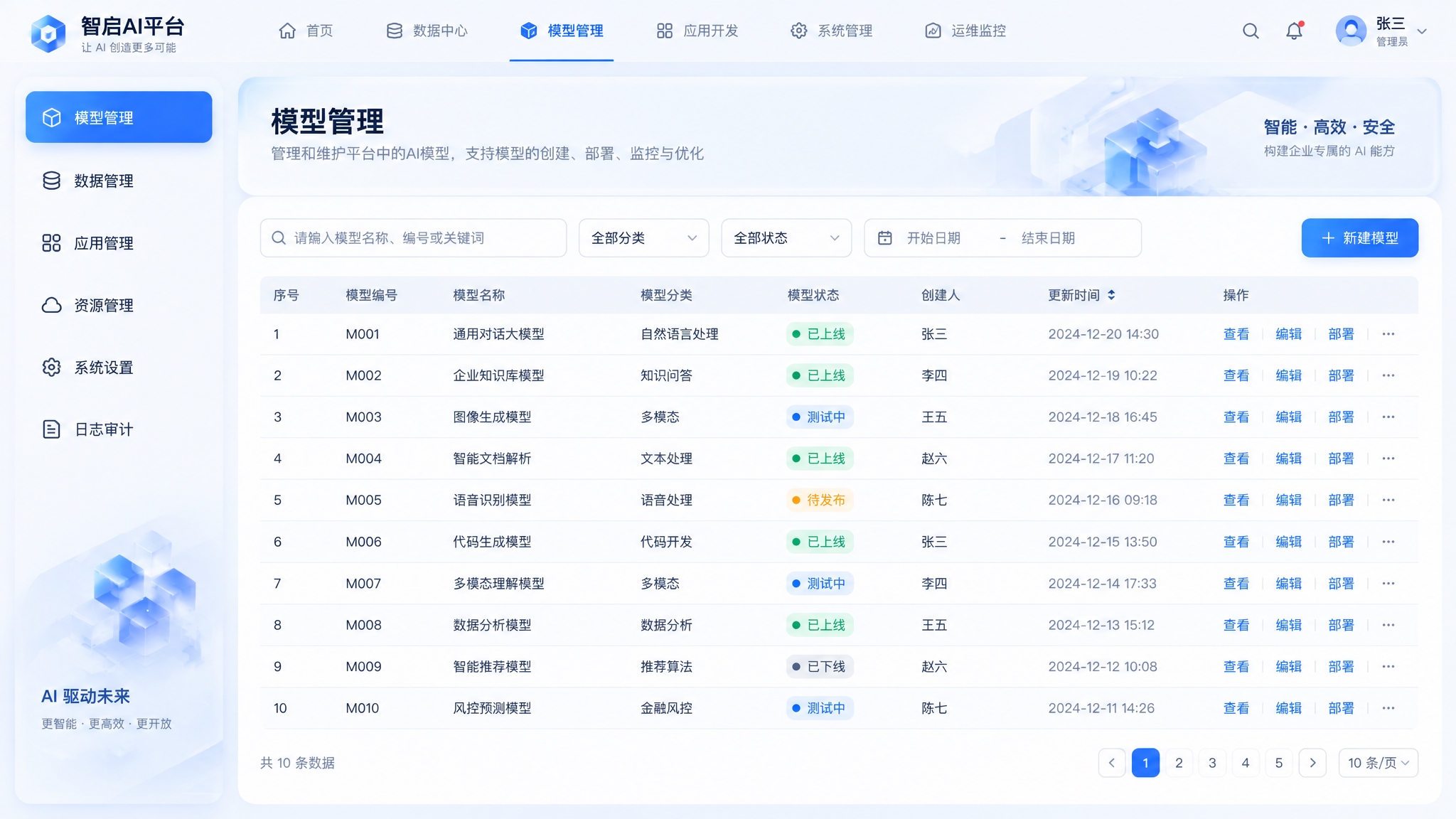 B端系统平台科技风页面，现代简约风格，模块卡片玻璃拟态效果，毛… - 图片创意预览