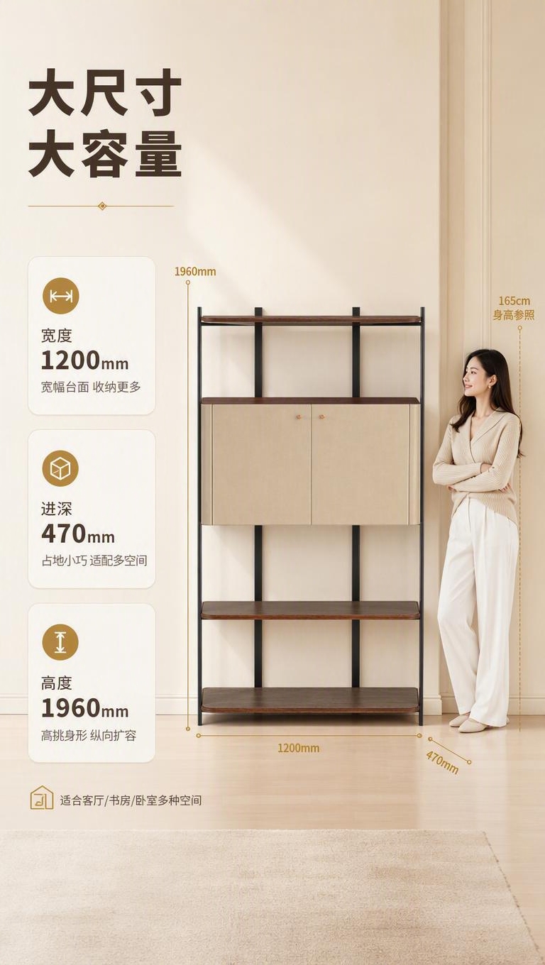 [商品] 使用【图1】DS-8818层架；保留整体结构：上下开… - 图片创意预览