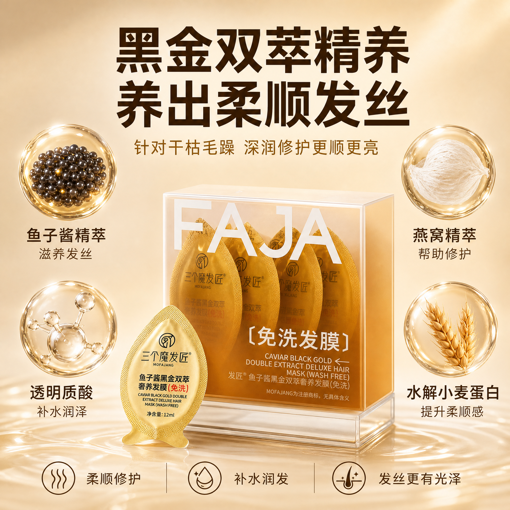 [主图-2] 核心功效成分解析 四大精粹养发可视化 [统一基调… - 图片创意预览