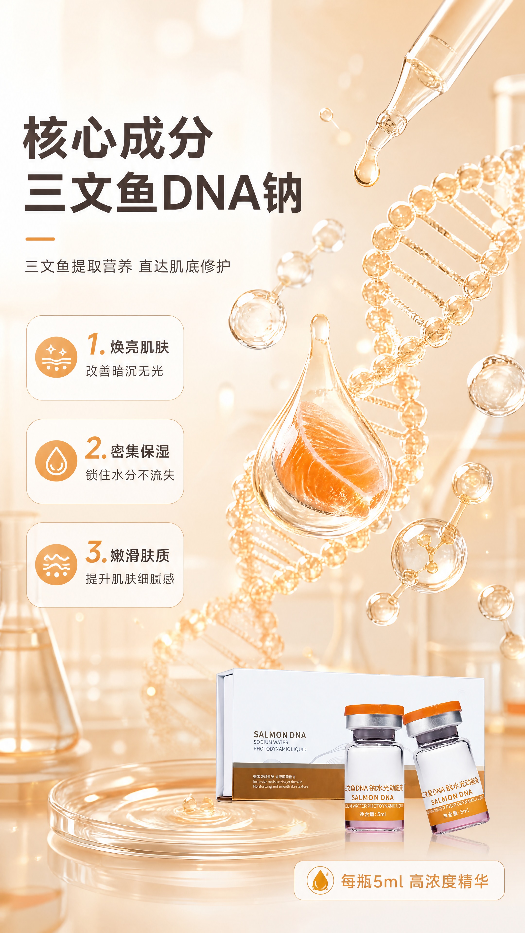 [商品] 使用【图1】三文鱼DNA钠水光动能液产品图；保留外盒… - 图片创意预览