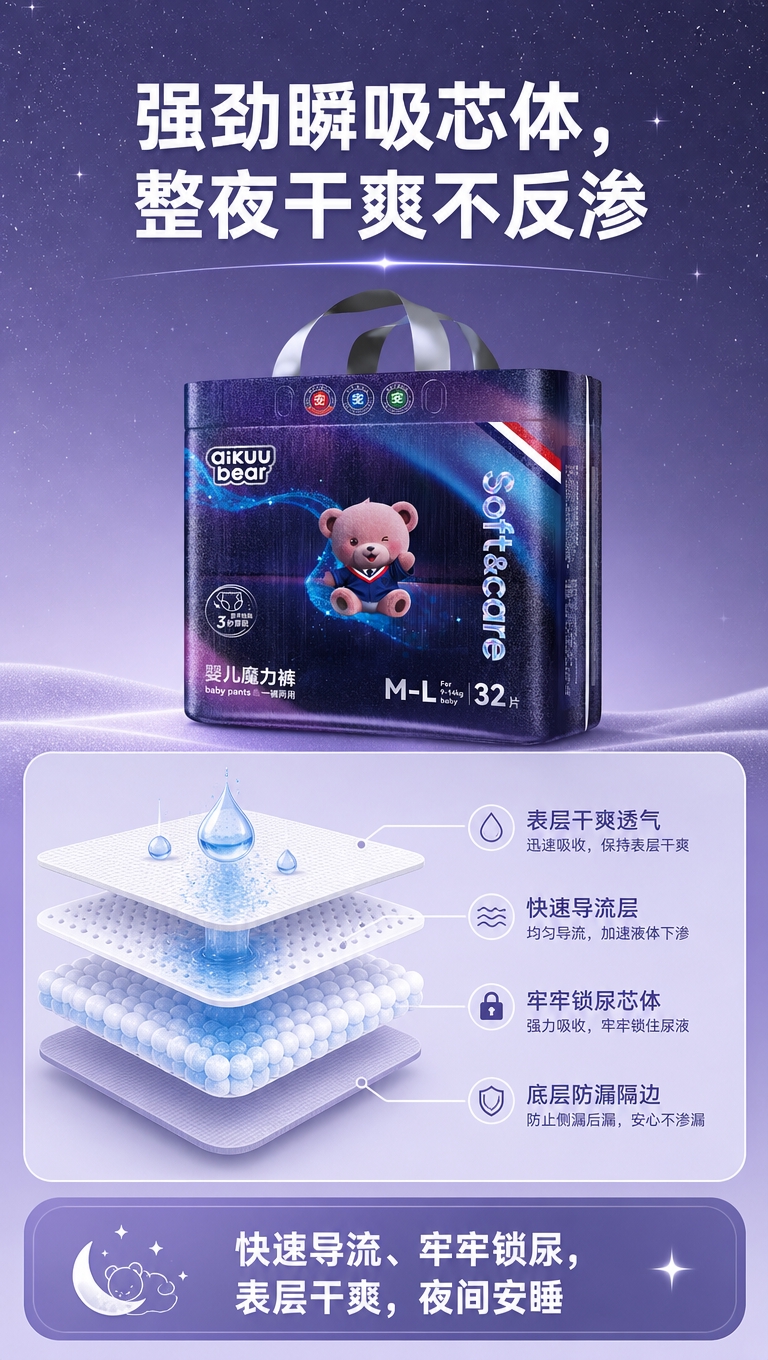 [商品] 使用【图1】AIKUU BEAR爱酷熊婴儿魔力裤；展… - 图片创意预览