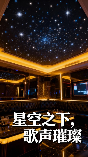 我们是做商务娱乐KTV的，生成50张商务KTV的图文，图文不要带二维码、联系方式、地址，图片可以加一点文案进去，能吸引客户的文案预览效果