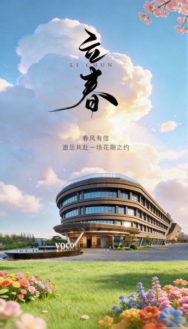 把第一张图片按照第二张的感觉做一张立春海报预览效果