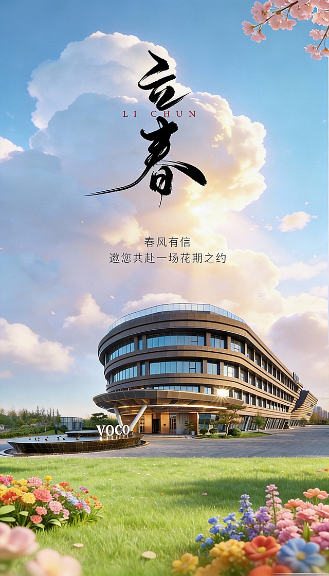 把第一张图片按照第二张的感觉做一张立春海报