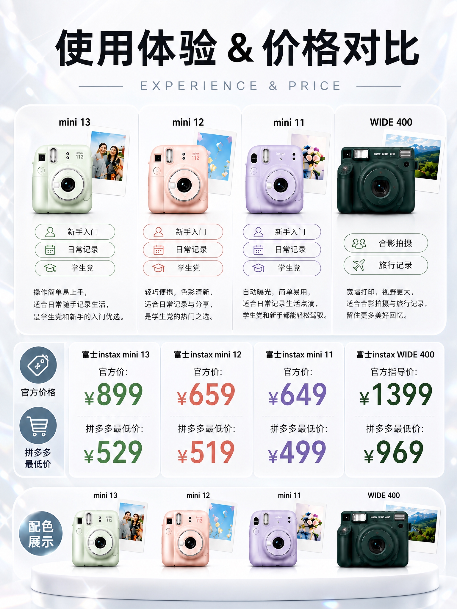 3:4竖版商业数码海报，纯净瓷白色背景，微弱冰白镭射细碎光晕，… - 图片创意预览