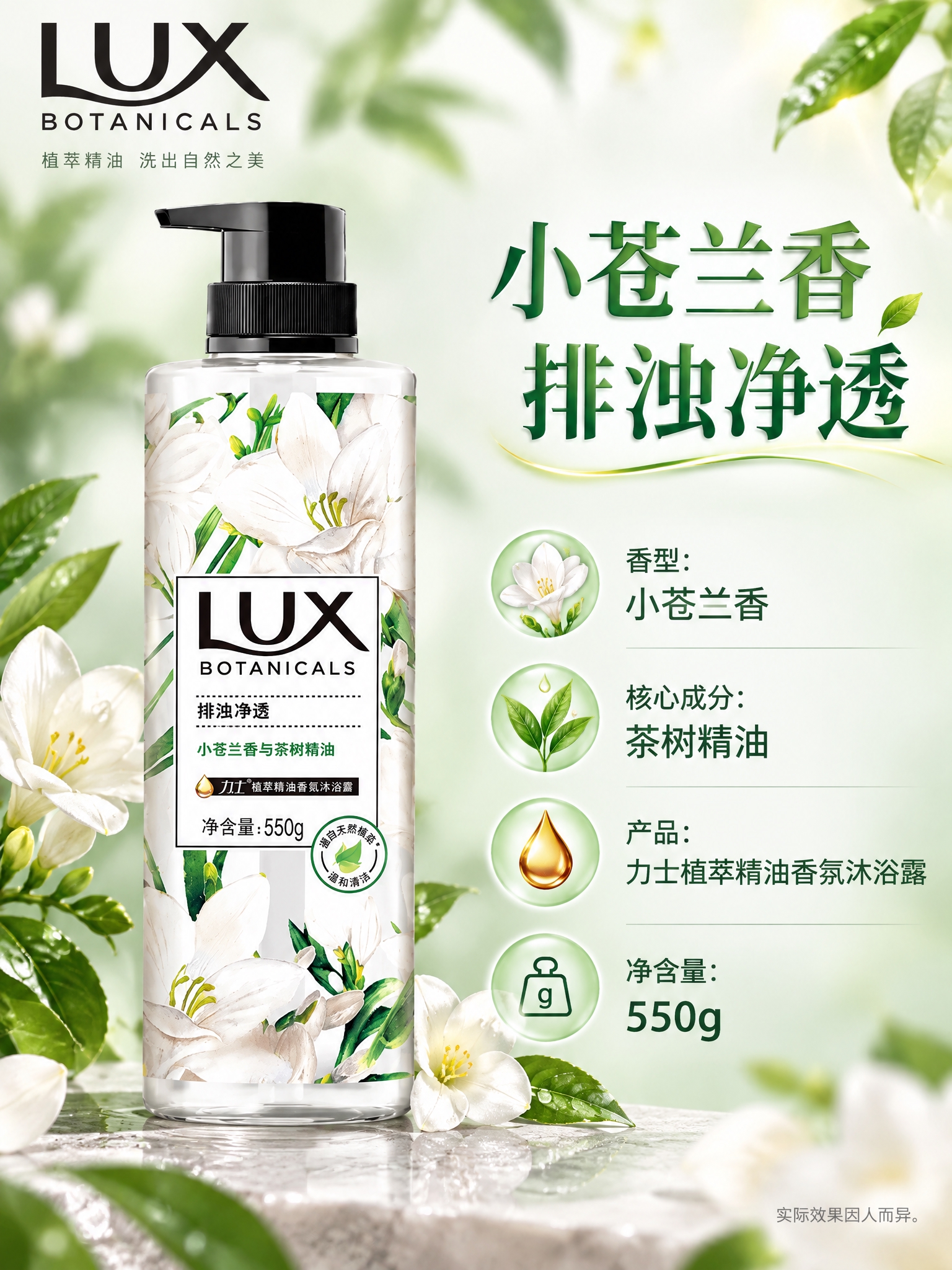电商详情页单品介绍，3:4竖版，LUX BOTANICALS小… - 图片创意预览
