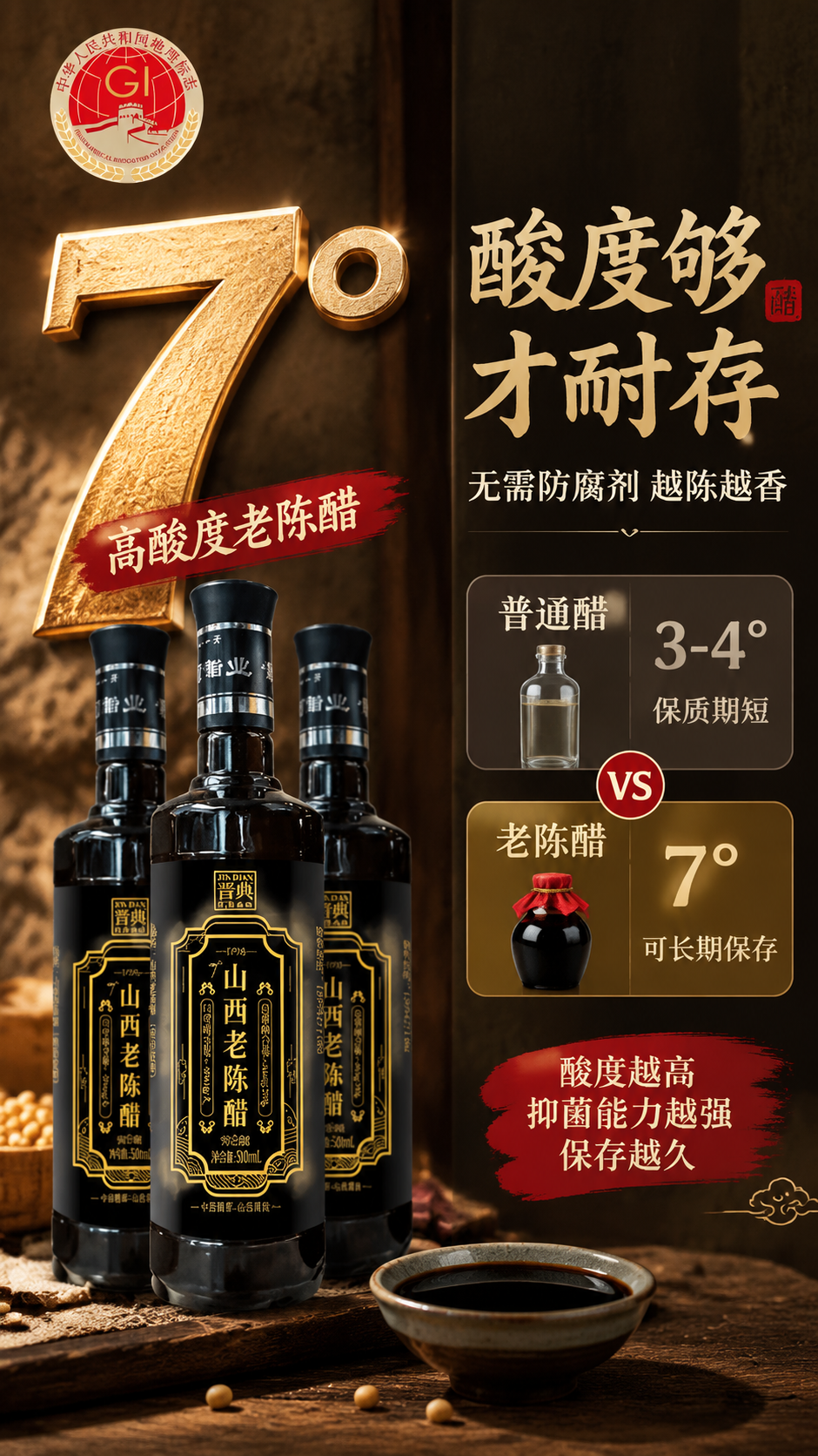 [商品] 使用【图1】晋典山西老陈醋产品图；保留瓶身、标签、L… - 图片创意预览