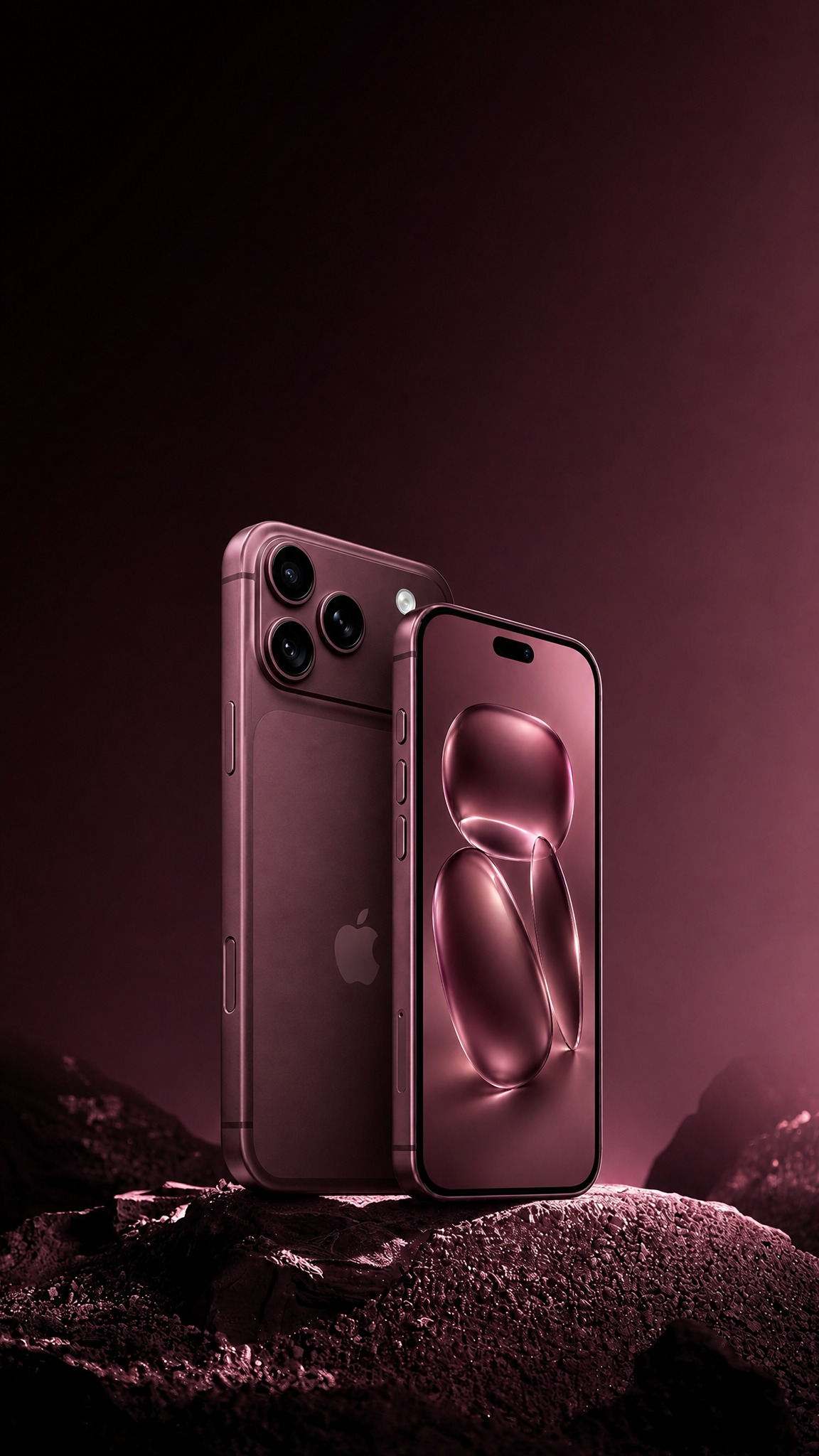 将图1中的橙色手机移除，替换为图2中的酒红色iPhone 18… - 图片创意预览