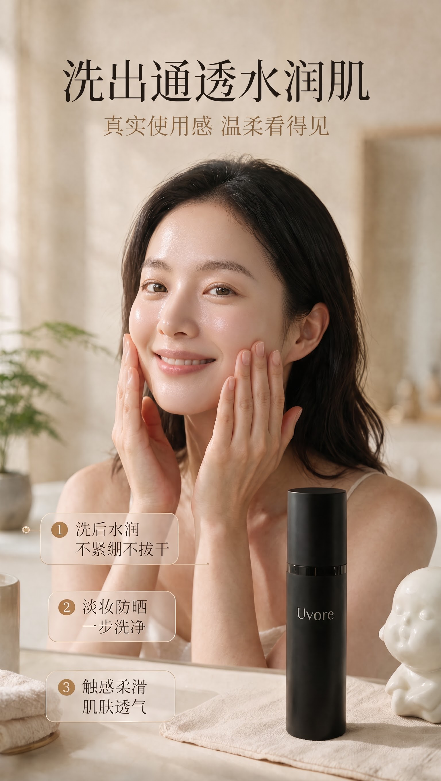 人物部分要调整一下要清晰皮肤光滑，干净 - 图片创意预览