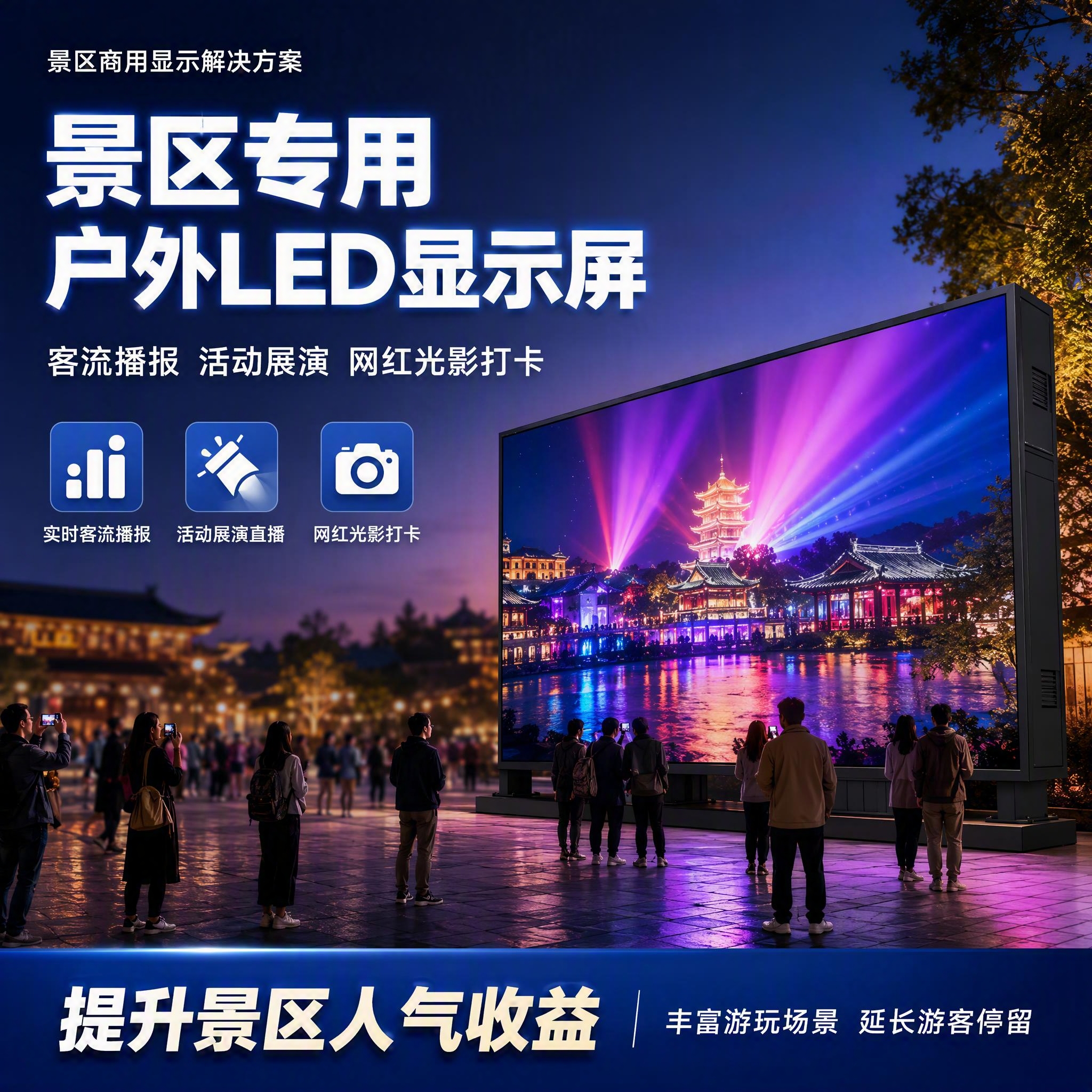 [单张主图] 景区专用户外LED显示屏 爆款促销感主图 目标是… - 图片创意预览